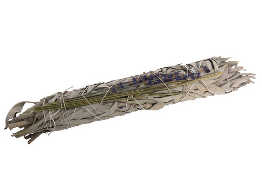 Smudging stick white sage - lavender 8″