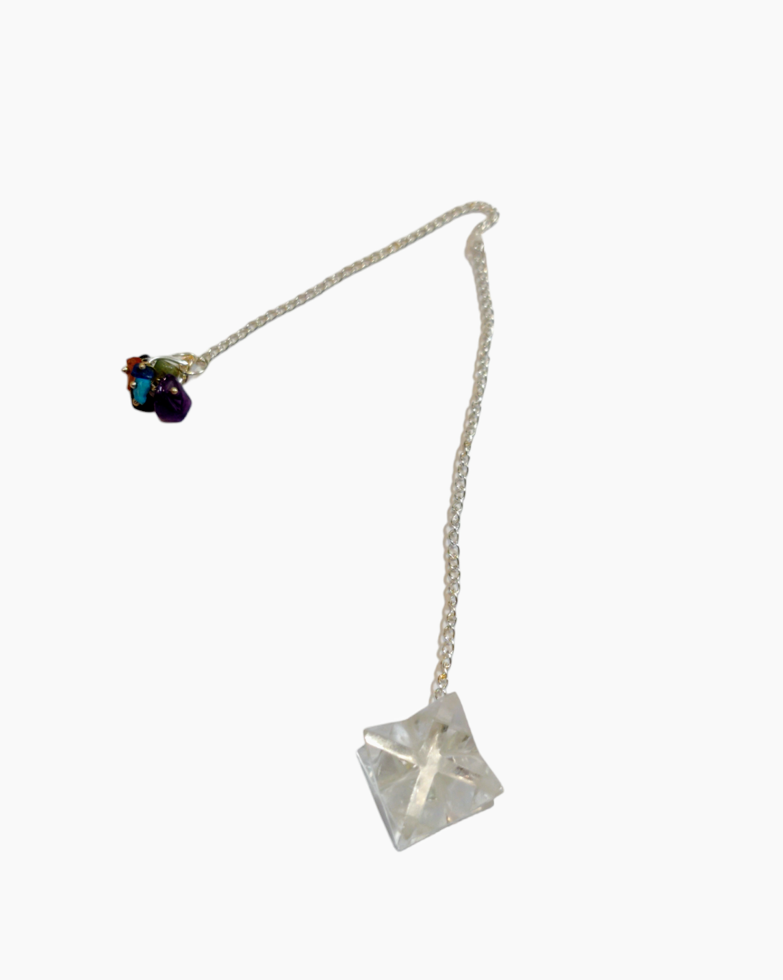 Pendulum - Clear Merkaba w/ Chakra cluster