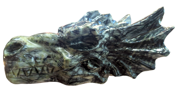 Green Jasper- Carved - Dragon Head
