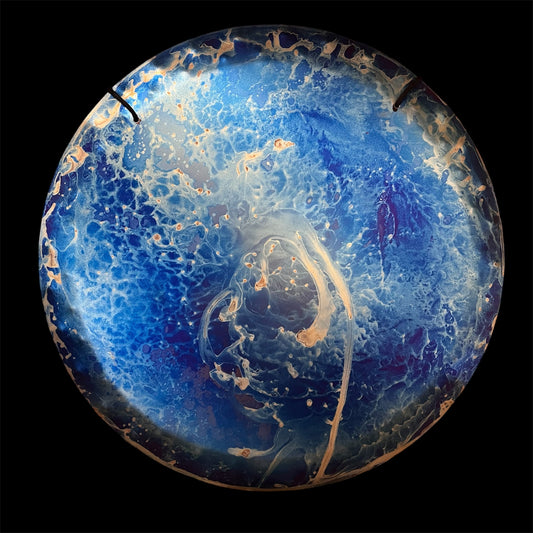 19” / 48 cm Titanium Blue Cosmo Handheld Gong - Grotta Sonora