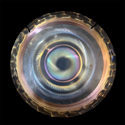 15” / 40 cm Nickel Silver Handheld Gong - Grotta Sonora