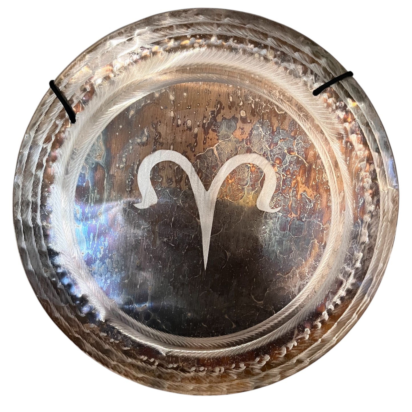 15” / 40 cm Nickel Silver Arias Zodiac sign Handheld Gong - Grotta Sonora