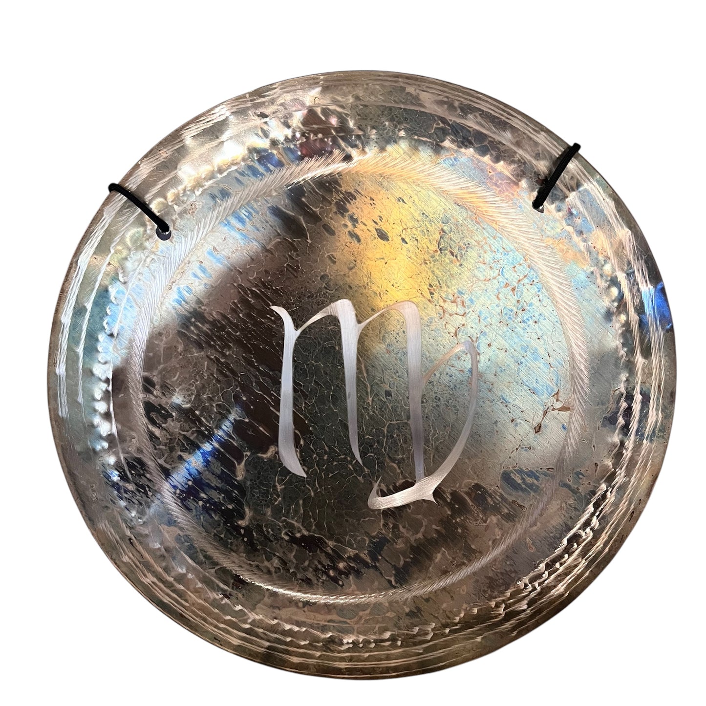 15” / 40 cm Nickel Silver Virgo Zodiac sign Handheld Gong - Grotta Sonora