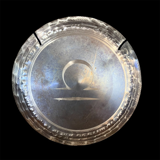 15” / 40 cm Nickel Silver Libra Zodiac sign Handheld Gong - Grotta Sonora