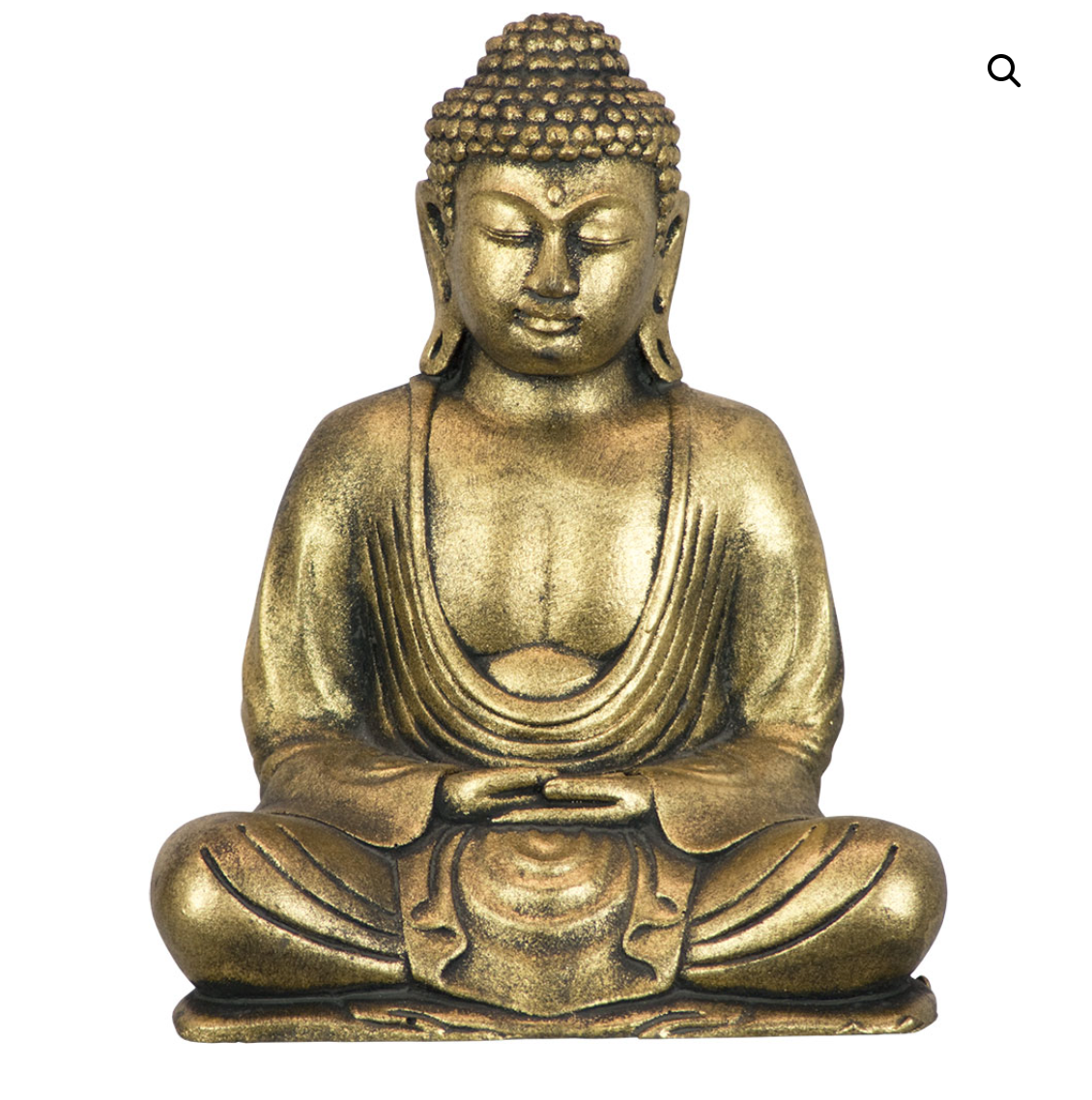 Resin Buddha in Meditation/Gold-8.75″