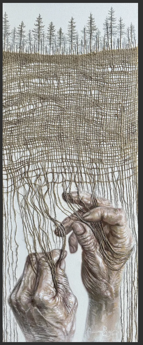 Canvas: "Mother Weaver” painting by Autumn Skye