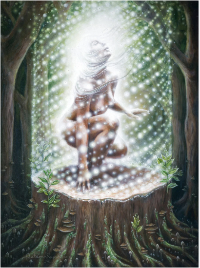 Poster: "Regeneration” painting by Autumn Skye