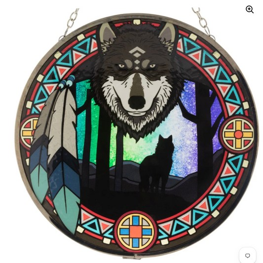 6" Wolf Spirit Sun Catcher