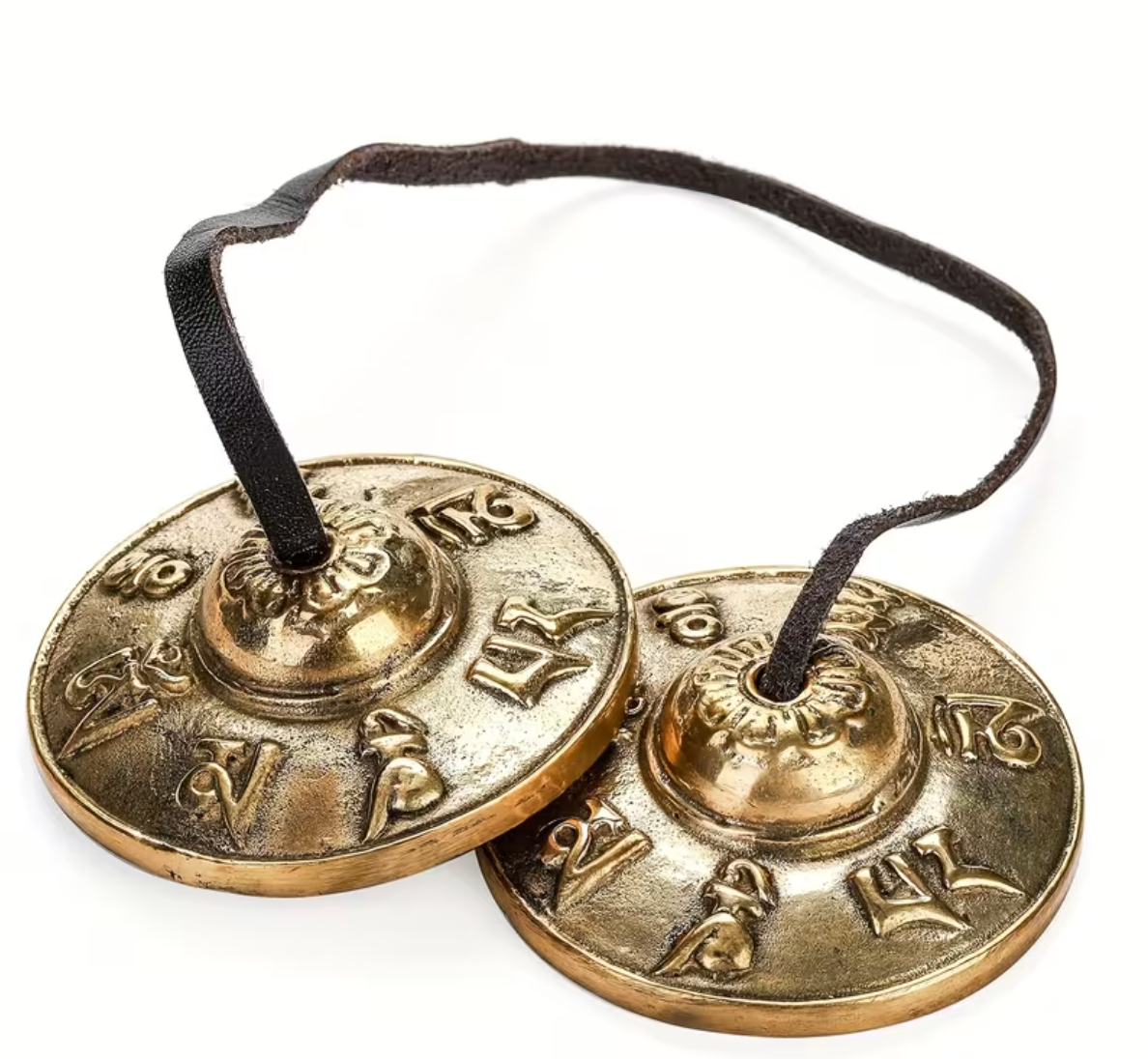 Tibetan Tingshas in authentic carry case