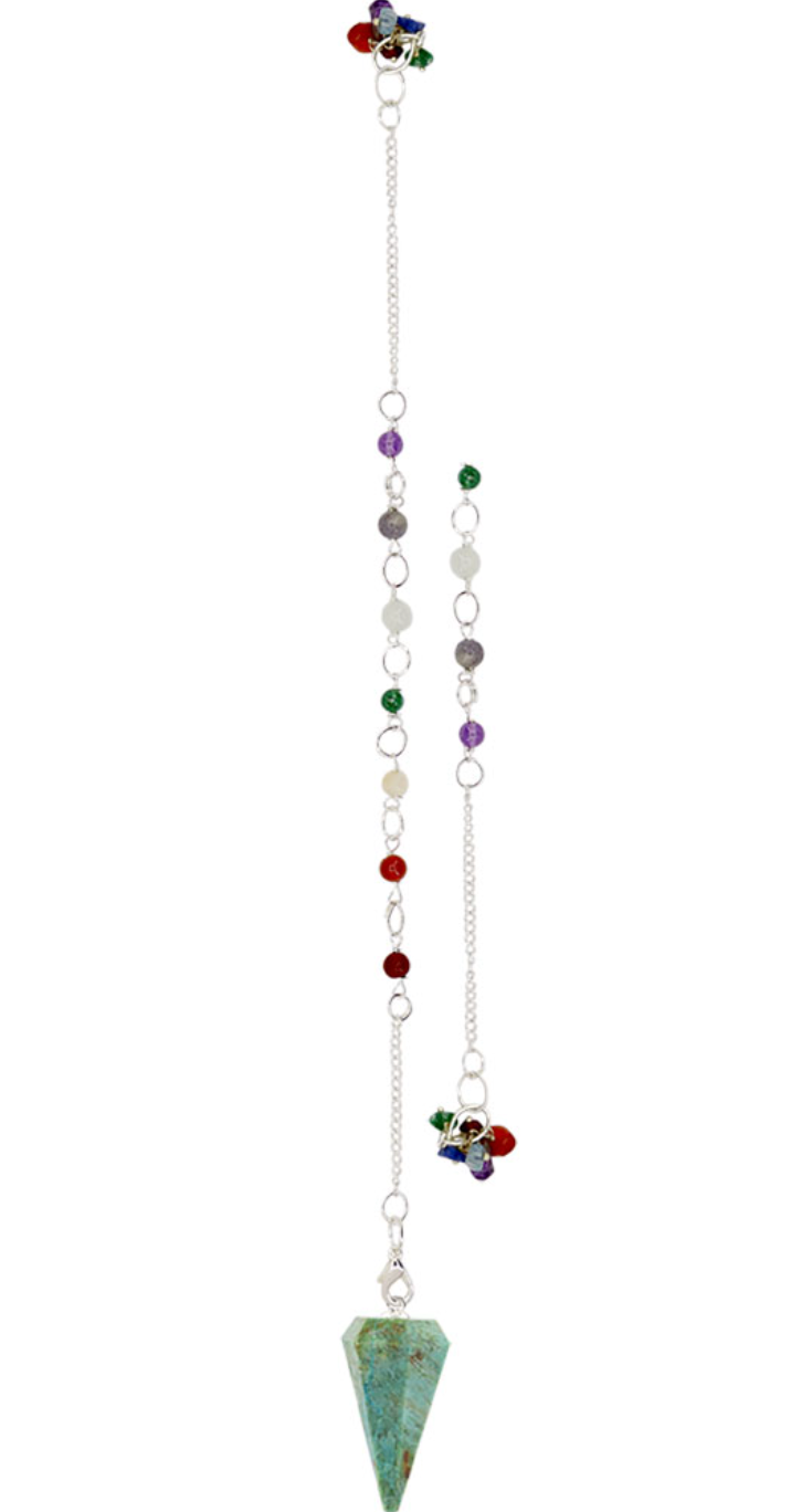 Turquoise Chakra Hexagonal Pendulum