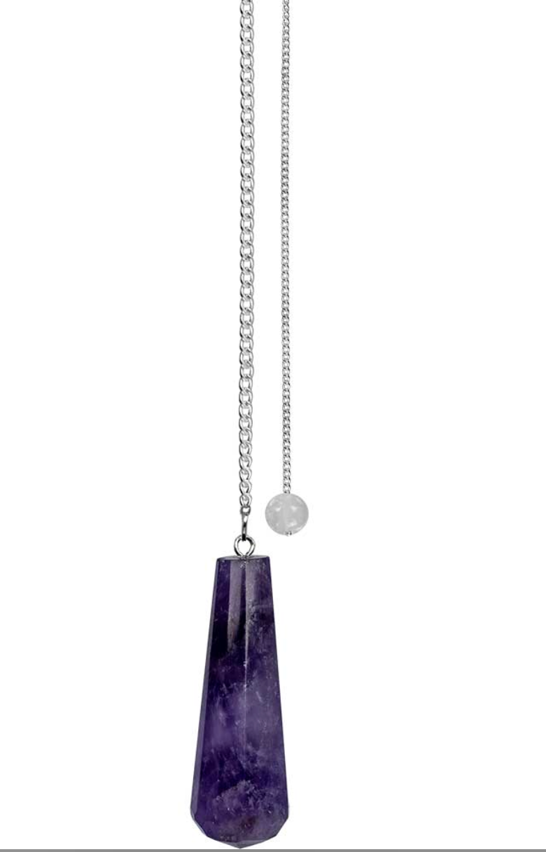 Gemstone Pendulum Faceted Tear Drop - Amethyst