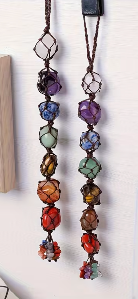 Tumbled Chakra Stones Knotted Hanger