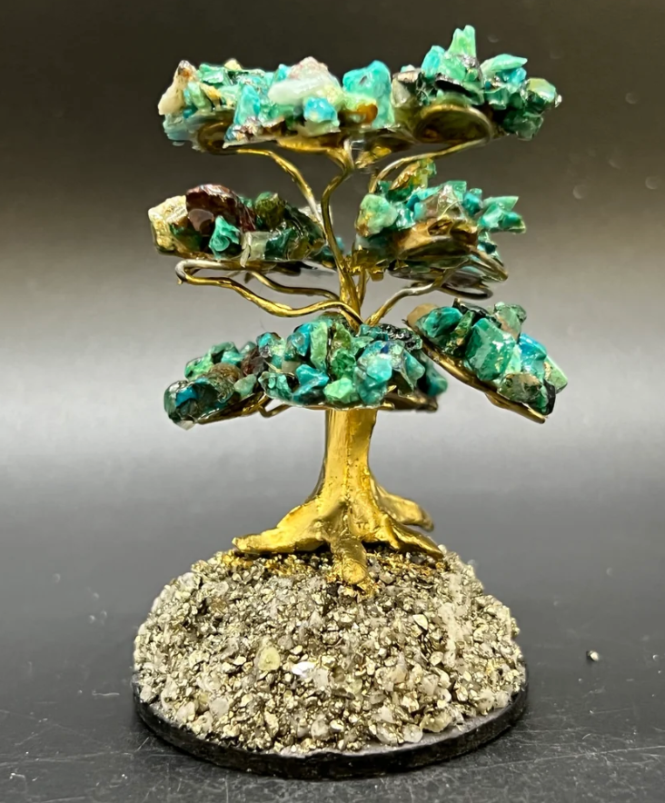 Mini Chrysocolla Bonzai Tree
