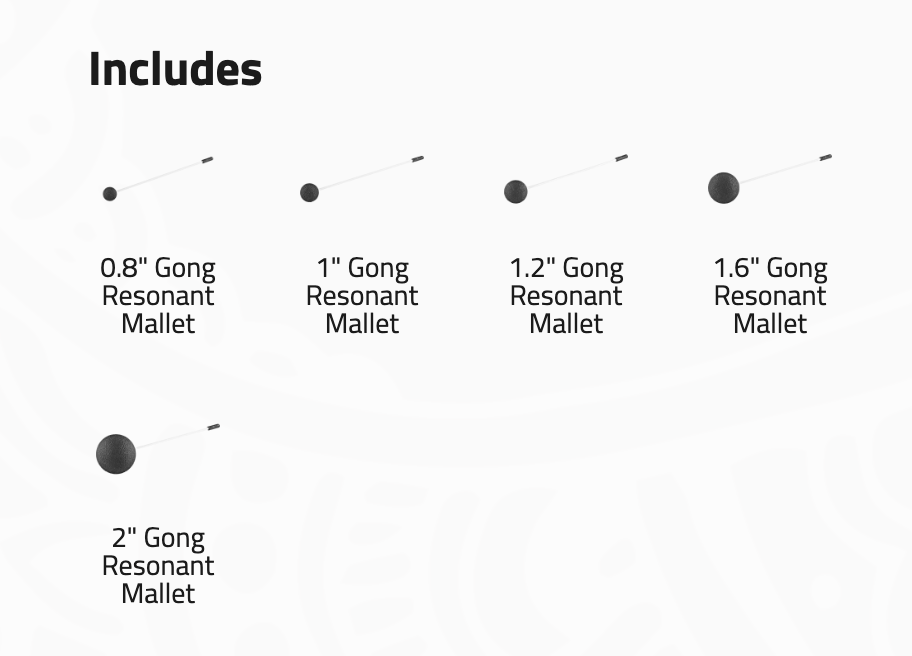 Gong Resonant Mallet Set Meinl - Complete Set of 5