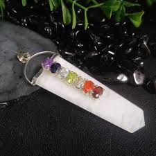 Quartz Chakra pendant silver plated