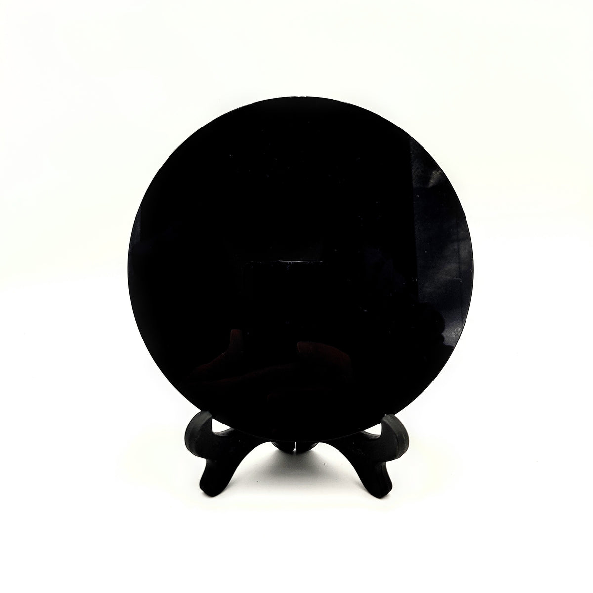 Black Obsidian Scrying Mirror w/stand