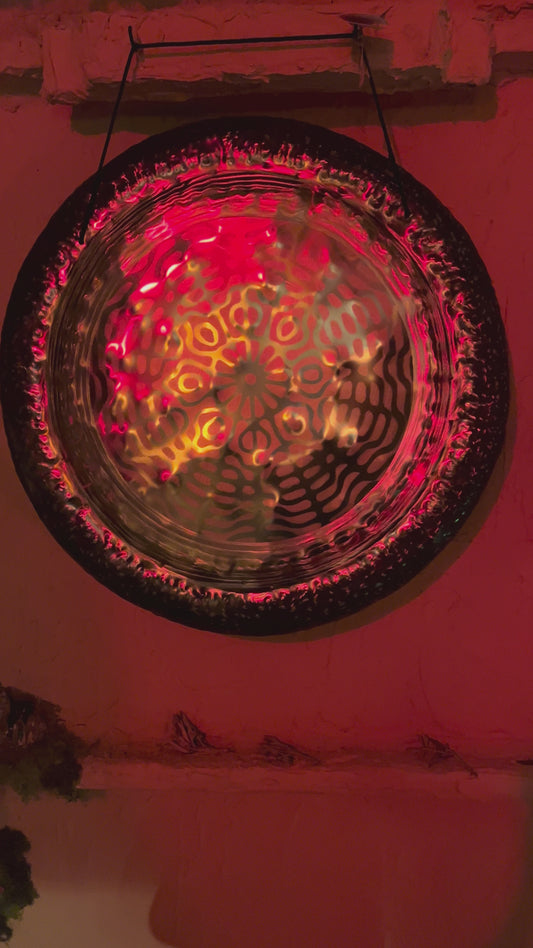 30" / 76 cm Somatic patern Nickel Silver Gong - Grotta Sonora