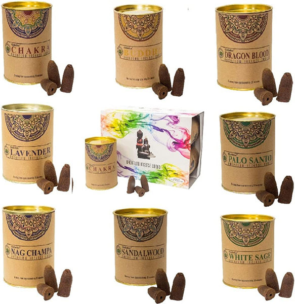 Incense-Goloka - Buddha Backflow Cones - Tin