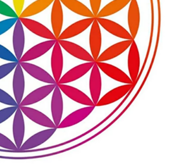 Flower of Life Sticker Rainbow Bold, 2 pack