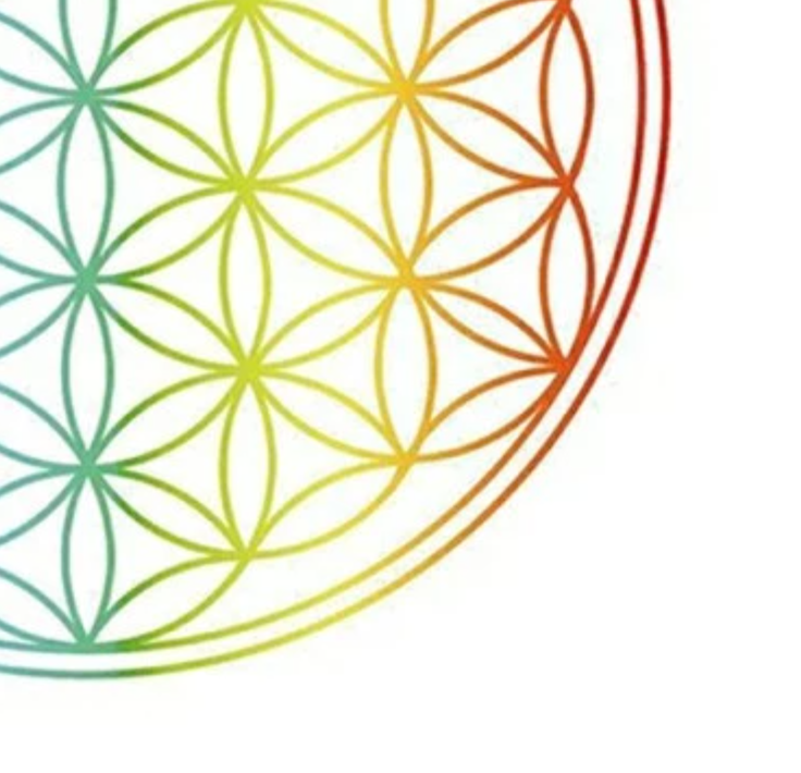 Flower of Life Sticker Rainbow Bold, 2 pack