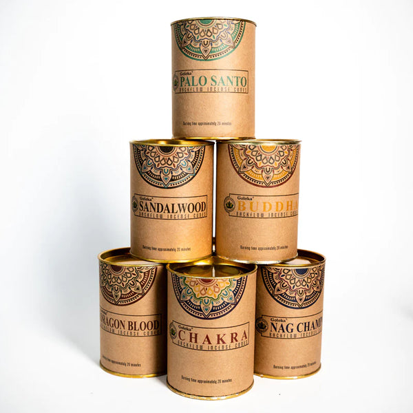 Incense-Goloka - Nag Champa Backflow Cone - Tin