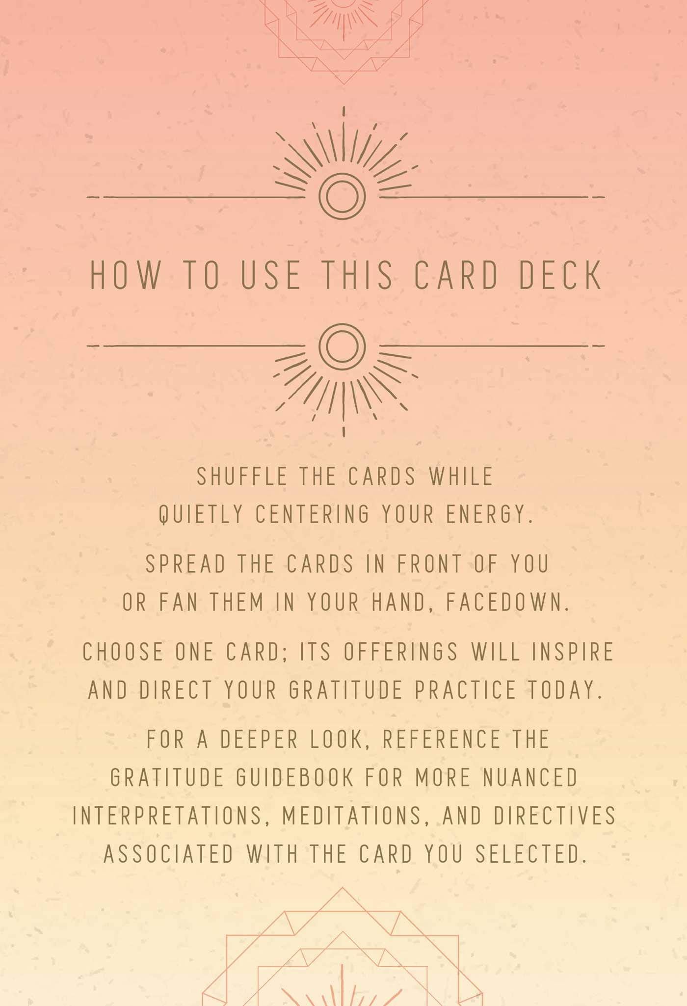 Gratitude Inspirational Card Deck and Guidebook