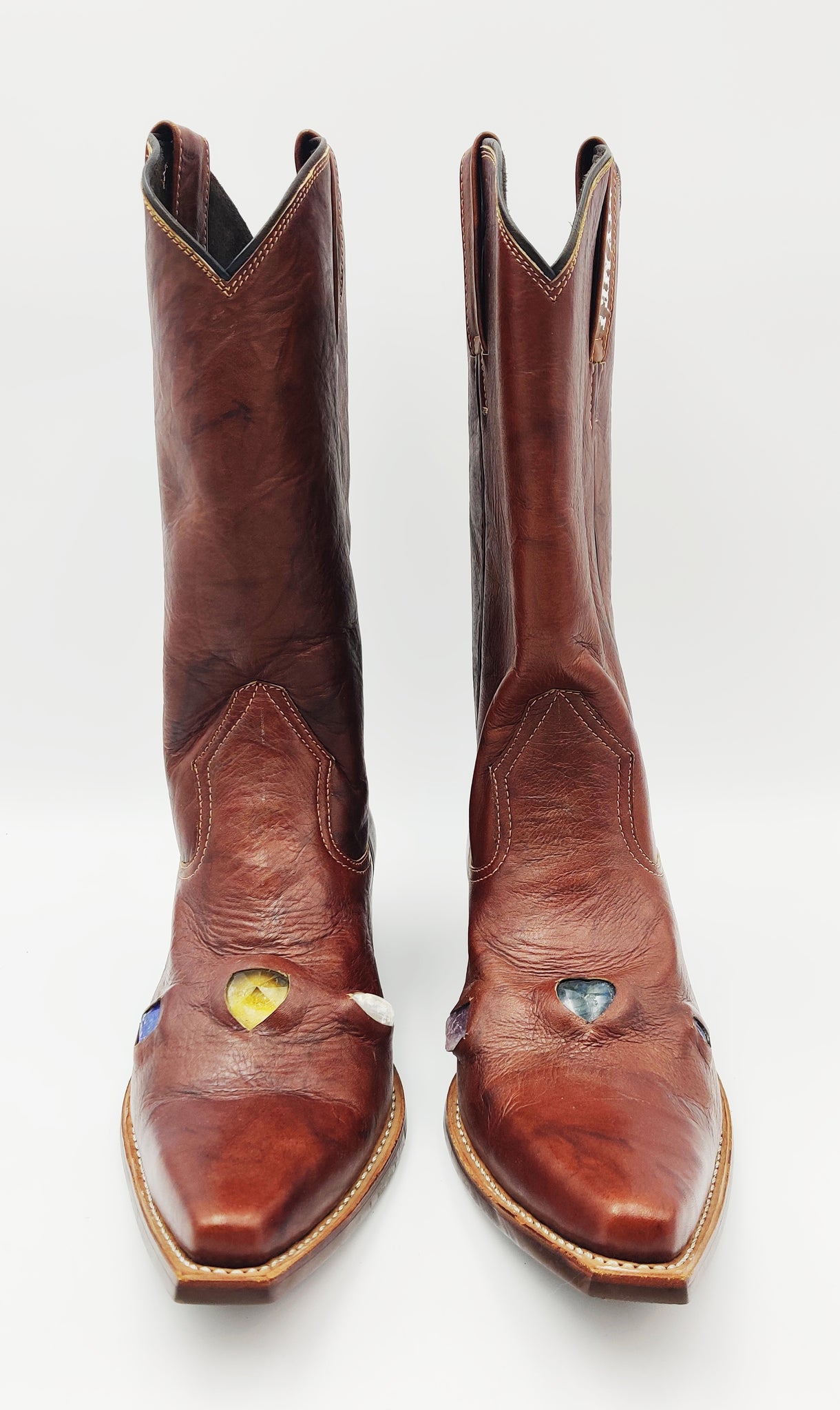 Crystal Cowboy Boots - 12.25 inches Heel to ToeTip