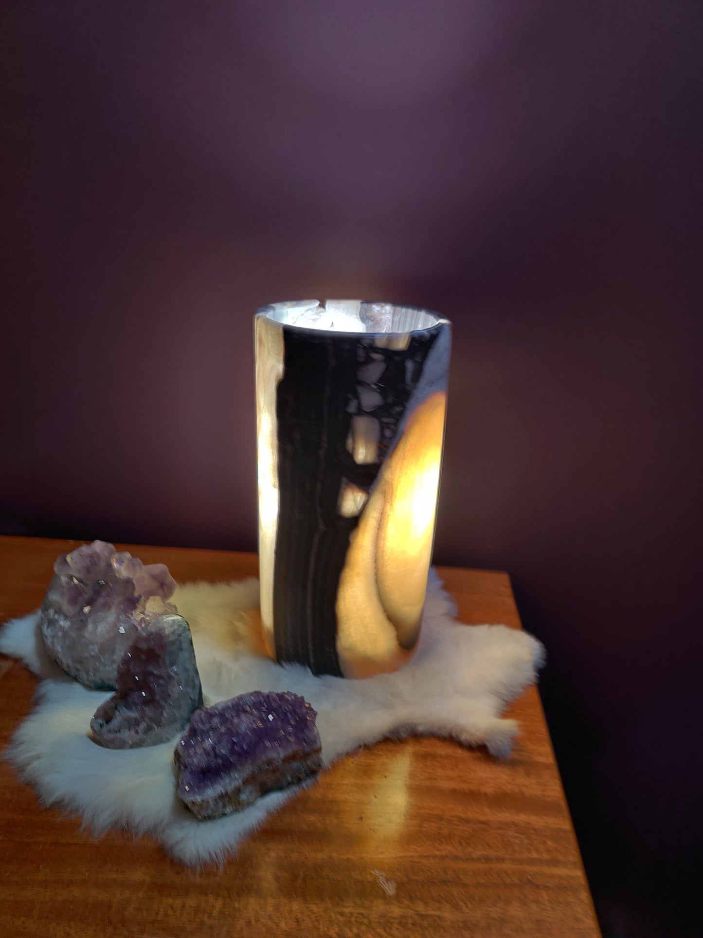 Onyx Cylinder Lamp - Medium