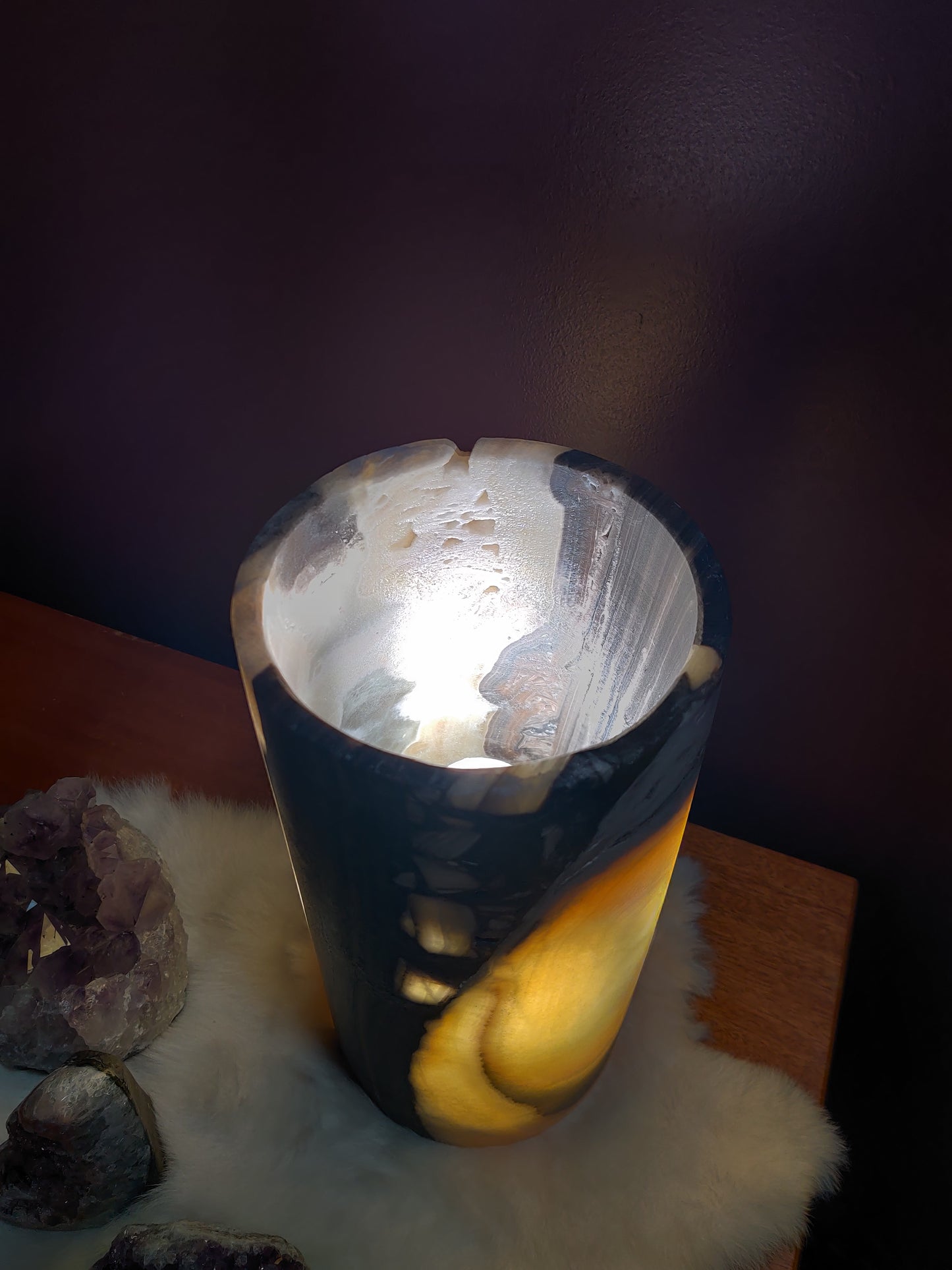Onyx Cylinder Lamp - Medium