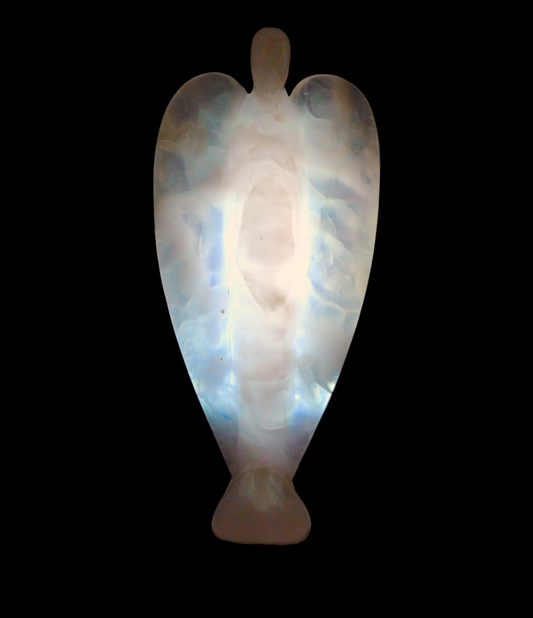 Quartz, Rose Carved Angel