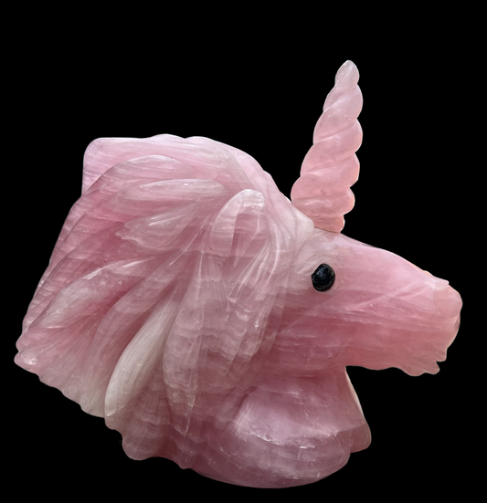 Rose Quartz Carved Unicorn