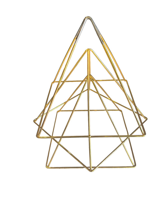 Triple Pyramid - 7" - 24 karat Gold plated